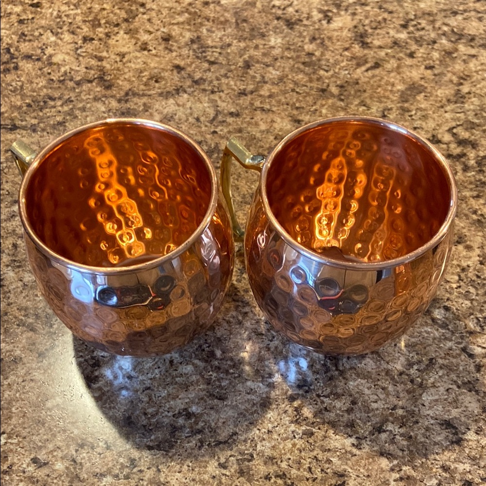 Hammered Copper Moscow Mule Mugs
